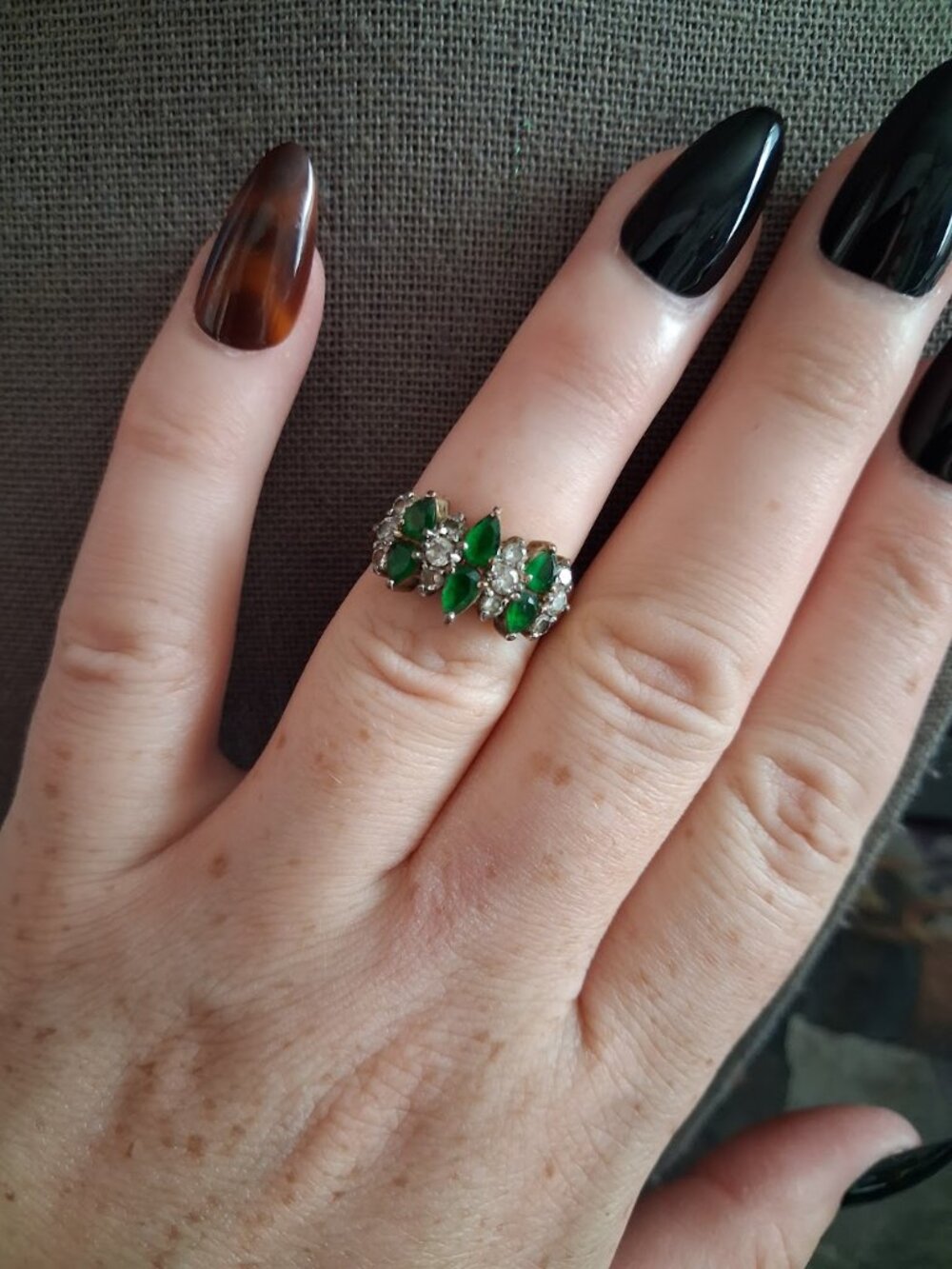 Green stoned ring